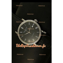 Réplique de montre suisse Patek Philippe Calatrava 5120 avec revêtement acier - Heures en chiffres romains