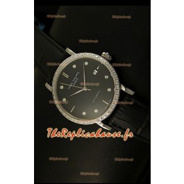 Réplique de montre suisse Patek Philippe Calatrava 5298 avec revêtement acier - Heures en diamants