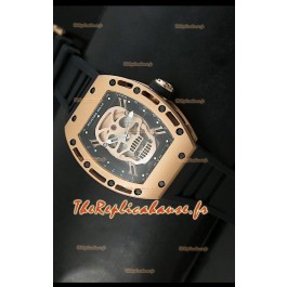 Réplique de montre suisse Richard Mille RM052 Skull Tourbillon avec revêtement or rose