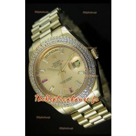 Réplique de montre suisse Rolex Day Date II 41MM - Cadran or - Réplique de montre miroir 1:1 