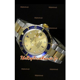 Réplique de montre suisse Rolex Submariner avec cadran or - Réplique de montre miroir 1:1