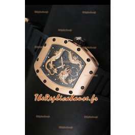 Réplique de montre suisse Richard Mille RM057 Tourbillon Jackie Chan en or rose