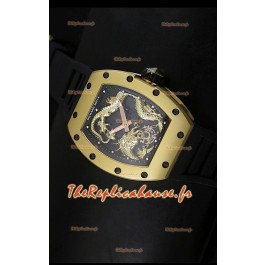 Réplique de montre suisse Richard Mille RM057 Tourbillon Jackie Chan en or jaune