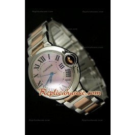 Ballon De Cartier Swiss Replica Watch - Mid Sized Two Tone Watch - 38MM