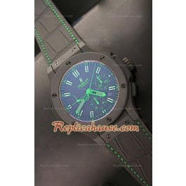 Hublot Big Bang Ceramic Case with Matte Finish and Green Markers