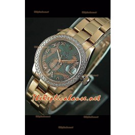 Rolex Datejust Montre Suisse Femmes avec Boîtier en Or Rose 31 mm