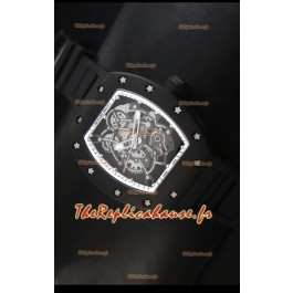 Réplique de montre suisse Richard Mille RM055 Bubba Watson avec index blancs