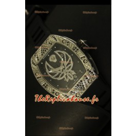 Montre suisse tourbillon Richard Mille RM051 avec bracelet en cuir