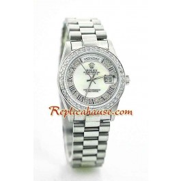 Rolex Replique Day Date Silver - Diamond