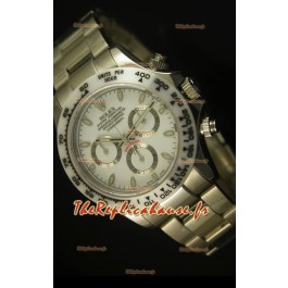 Réplique de montre cosmographe Daytona Rolex avec lunette blanche en céramique