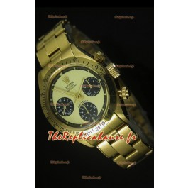 Cosmographe Rolex Daytona 6263 avec cadran plaqué or dans boîtier or