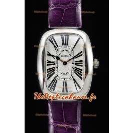 Franck Muller Galet Quartz montre suisse pour les dames bracelet violet