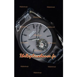 Rolex Milgauss LABELNOIR Tourbillon montre réplique suisse avec boîtier plaqué de PVD 
