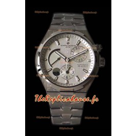 Vacheron Constantin Overseas Dual Time montre suisse réplique en acier en cadran blanc 
