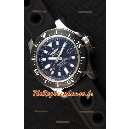 Montre Breitling SuperOcean 44 Suisse en acier spécial avec bracelet en caoutchouc Réplique