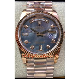 Réplique de montre Rolex Day Date 36MM 118235 en or rose, cadran nacré, miroir 1:1