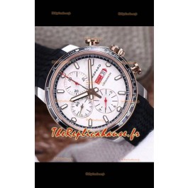 Chopard Classic Racing Chronograph Réplique Montre miroir 1:1 en acier - Cadran blanc