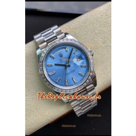 Montre Rolex Day Date Présidentielle M228396TBR-0002 904L 40MM - Cadran bleu glacé qualité miroir 1:1