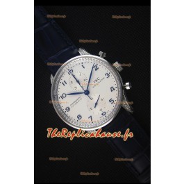 IWC Portuguese Chronograph - Cadran Blanc aux Diamants Montre Réplique Miroir 1:1