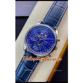 Longines Master Collection REF L2.673.4.92.0 Montre Suisse Réplique Cadran Bleu Bracelet Cuir