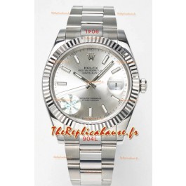 Rolex Datejust Cal.3235 Mouvement Montre Suisse Réplique Miroir 1:1 904L Acier 41MM - Cadran Acier 