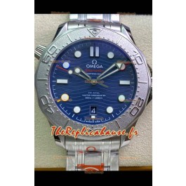 Omega Seamaster 300M Co-Axial Master Chronometer Blue Dial Titanium Bezel - Réplique 1:1 Miroir
