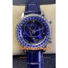 Patek Philippe 6104G Grand Compilations Handwind Swiss Réplique montres - lunette diamants