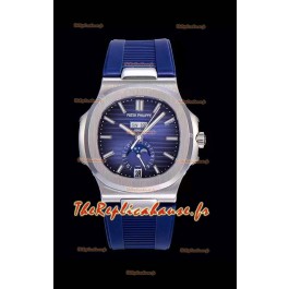 Montre Patek Philippe Nautilus 5726A 1:1 Montre suisse à miroir cadran bleu bracelet en caoutchouc 