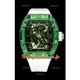 Richard Mille RM35-01 Boîte en saphirs transparents avec montre Tourbillon Super Clone Authentique 