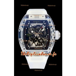 Richard Mille RM35-01 Boîtier saphir transparent avec montre Tourbillon Super Clone Véritable 
