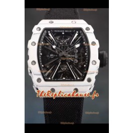 Richard Mille RM12-01 White Carbon Fiber Case Genuine Tourbillon Movement Miroir 1:1 Replica Watch