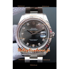 Montre Rolex Datejust 41MM Mouvement Cal.3135 Réplique Suisse en acier 904L Cadran gris perle 