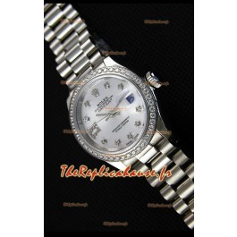 Montre Rolex Datejust Ladies Star Marqueurs d’Heure en Strass Suisse Mouvement CAL.2236 Répliquée à l’identique 1:1
