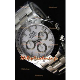 Montre Rolex Cosmograph Daytona 116520 Cadran Blanc Mouvement Original Cal.4130 — Montre en acier ultime 904 L 