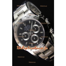 Montre Rolex Cosmograph Daytona 116520 Cadran Noir Mouvement Original Cal.4130 — Montre en acier ultime 904 L 