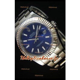 Rolex Datejust II 41MM avec Mouvement Cal.3136 Montre Réplique Suisse avec Cadran Bleu Marine