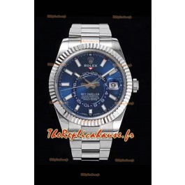 Rolex Sky-Dweller REF# 326934 Montre à cadran bleu dans un boîtier en acier 904L Réplique 1:1