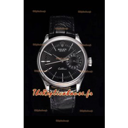 Rolex Cellini Date Ref#50519 Réplique 1:1 Miroir 904L Montre en acier cadran noir