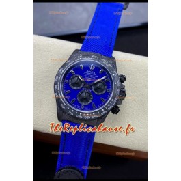 Rolex Daytona DiW Miami Blue Edition Watch - Montre à boîtier en carbone forgé, réplique miroir 1:1