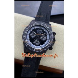 Rolex Daytona DiW All Black Edition Watch - Montre à boîtier en carbone forgé, réplique miroir 1:1