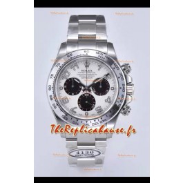 Rolex Cosmograph Daytona Panda M116519 Mouvement original Cal.4130 - Montre en acier 904L Cadran blanc