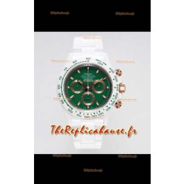 Rolex Daytona AET Montre-bracelet entièrement en céramique avec cadran vert et mouvement Cal.4130