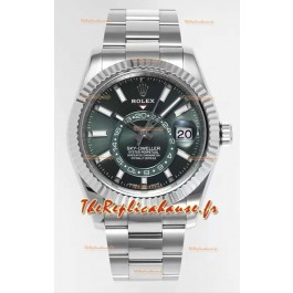 Rolex Sky-Dweller REF #m336934 Montre à cadran vert avec boîtier en acier 904L - Super Clone Watch