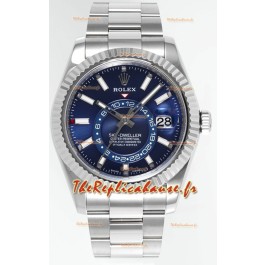 Rolex Sky-Dweller REF #m336934 Montre à cadran bleu dans un boîtier en acier 904L - Super Clone Watch