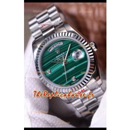 Montre Rolex Day Date Présidentielle 904L Acier 36MM - Cadran Malachite Qualité Miroir 1:1 