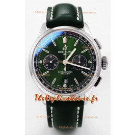 Montre Breitling Premier B01 Chronograph 42 Edition 1:1 Qualité Miroir Cadran vert 