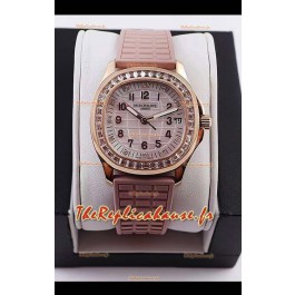 Montre Patek Philippe Aquanaut LUCE 5072R-001 Réplique Suisse de la montre en cadran perle 35.6MM 