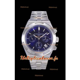 Montre Vacheron Constantin Overseas Chronograph à cadran bleu Réplique Suisse - Bracelet en acier inoxydable