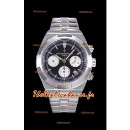 Montre Vacheron Constantin Overseas Chronograph à cadran noir Réplique Suisse - Bracelet en acier inoxydable
