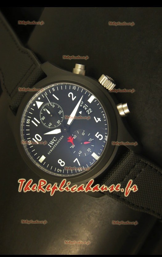 Montre suisse chronographe IWC Pilot Top Gun - Réplique de montre miroir 1:1